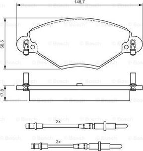 BOSCH 0 986 424 582 - Тормозные колодки, дисковые, комплект www.autospares.lv