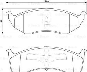 BOSCH 0 986 424 587 - Bremžu uzliku kompl., Disku bremzes autospares.lv