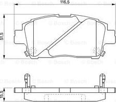 BOSCH 0 986 424 534 - Bremžu uzliku kompl., Disku bremzes autospares.lv