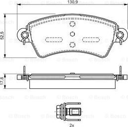 BOSCH 0 986 424 529 - Bremžu uzliku kompl., Disku bremzes www.autospares.lv