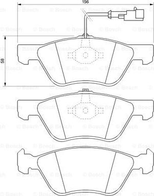 BOSCH 0 986 424 578 - Bremžu uzliku kompl., Disku bremzes www.autospares.lv