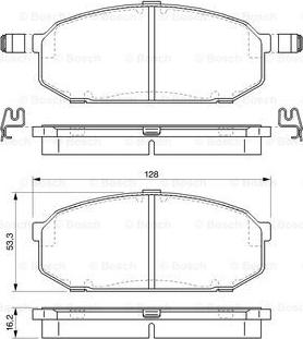 BOSCH 0 986 424 573 - Bremžu uzliku kompl., Disku bremzes www.autospares.lv