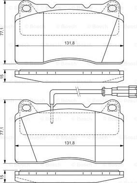 BOSCH 0 986 424 577 - Bremžu uzliku kompl., Disku bremzes www.autospares.lv