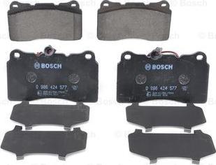 BOSCH 0 986 424 577 - Bremžu uzliku kompl., Disku bremzes www.autospares.lv