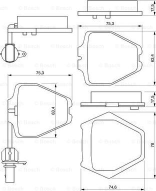 BOSCH 0 986 424 690 - Bremžu uzliku kompl., Disku bremzes autospares.lv