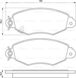 BOSCH 0 986 424 691 - Bremžu uzliku kompl., Disku bremzes www.autospares.lv