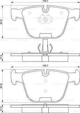 BOSCH 0 986 424 698 - Bremžu uzliku kompl., Disku bremzes www.autospares.lv