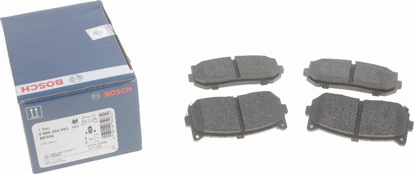 BOSCH 0 986 424 693 - Тормозные колодки, дисковые, комплект www.autospares.lv