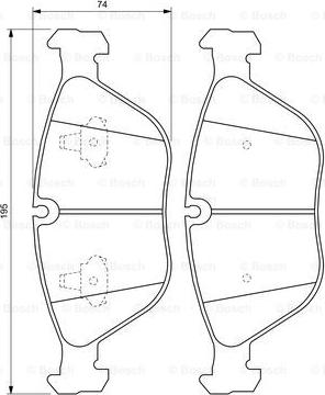 BOSCH 0 986 424 649 - Bremžu uzliku kompl., Disku bremzes www.autospares.lv