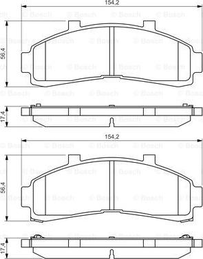 BOSCH 0 986 424 656 - Bremžu uzliku kompl., Disku bremzes www.autospares.lv