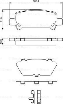 BOSCH 0 986 424 650 - Bremžu uzliku kompl., Disku bremzes autospares.lv