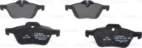 BOSCH 0 986 424 652 - Bremžu uzliku kompl., Disku bremzes www.autospares.lv