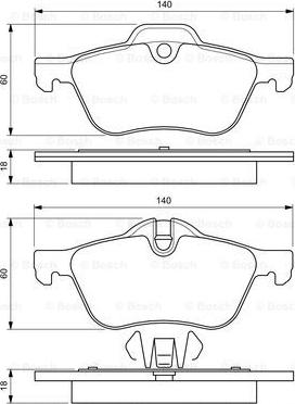 BOSCH 0 986 424 652 - Bremžu uzliku kompl., Disku bremzes www.autospares.lv