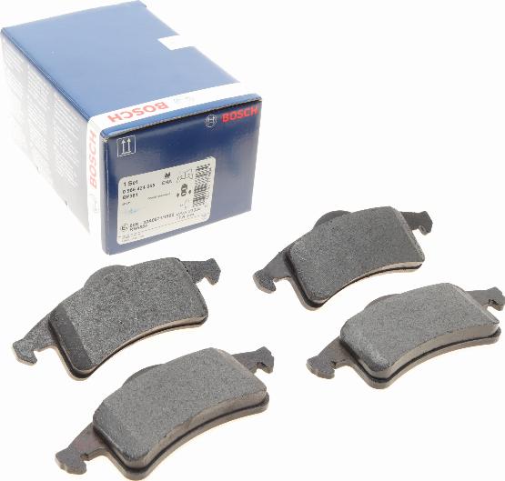 BOSCH 0 986 424 665 - Bremžu uzliku kompl., Disku bremzes www.autospares.lv