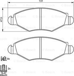 BOSCH 0 986 424 660 - Тормозные колодки, дисковые, комплект www.autospares.lv