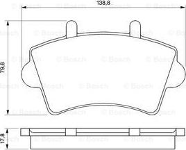 BOSCH 0 986 424 614 - Bremžu uzliku kompl., Disku bremzes www.autospares.lv