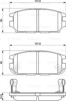 BOSCH 0 986 424 686 - Bremžu uzliku kompl., Disku bremzes www.autospares.lv