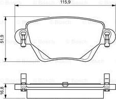 BOSCH 0 986 424 683 - Тормозные колодки, дисковые, комплект www.autospares.lv