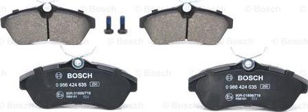 BOSCH 0 986 424 635 - Bremžu uzliku kompl., Disku bremzes www.autospares.lv