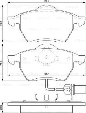 BOSCH 0 986 424 633 - Bremžu uzliku kompl., Disku bremzes www.autospares.lv