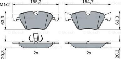 BOSCH 0 986 424 621 - Bremžu uzliku kompl., Disku bremzes www.autospares.lv