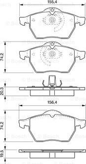 BOSCH 0 986 424 676 - Bremžu uzliku kompl., Disku bremzes autospares.lv