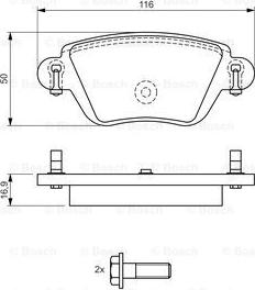 BOSCH 0 986 424 671 - Brake Pad Set, disc brake www.autospares.lv