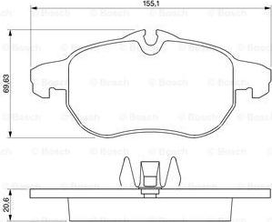 BOSCH 0 986 424 677 - Тормозные колодки, дисковые, комплект www.autospares.lv