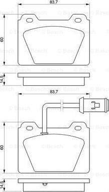 BOSCH 0 986 424 095 - Bremžu uzliku kompl., Disku bremzes www.autospares.lv