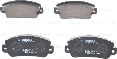 BOSCH 0 986 424 098 - Тормозные колодки, дисковые, комплект www.autospares.lv