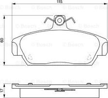 BOSCH 0 986 424 092 - Bremžu uzliku kompl., Disku bremzes www.autospares.lv