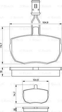 BOSCH 0 986 424 044 - Bremžu uzliku kompl., Disku bremzes autospares.lv