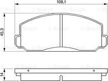 BOSCH 0 986 424 055 - Bremžu uzliku kompl., Disku bremzes www.autospares.lv