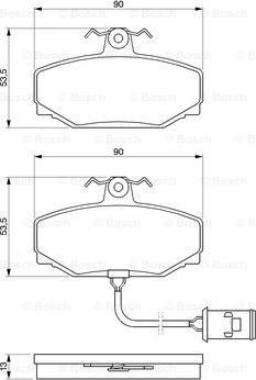 BOSCH 0 986 424 019 - Bremžu uzliku kompl., Disku bremzes www.autospares.lv