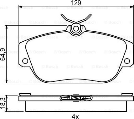 BOSCH 0 986 424 016 - Bremžu uzliku kompl., Disku bremzes www.autospares.lv