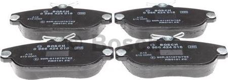 BOSCH 0 986 424 016 - Bremžu uzliku kompl., Disku bremzes www.autospares.lv