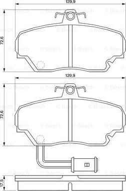 BOSCH 0 986 424 012 - Bremžu uzliku kompl., Disku bremzes autospares.lv