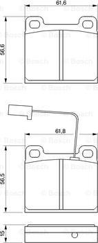 BOSCH 0 986 424 035 - Тормозные колодки, дисковые, комплект www.autospares.lv