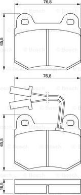 BOSCH 0 986 424 029 - Bremžu uzliku kompl., Disku bremzes www.autospares.lv