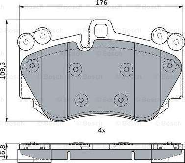 BOSCH 0 986 424 073 - Bremžu uzliku kompl., Disku bremzes www.autospares.lv