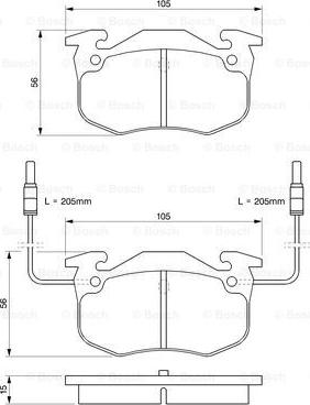 BOSCH 0 986 424 147 - Bremžu uzliku kompl., Disku bremzes www.autospares.lv