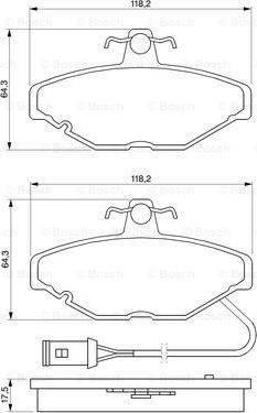 BOSCH 0 986 424 151 - Bremžu uzliku kompl., Disku bremzes autospares.lv