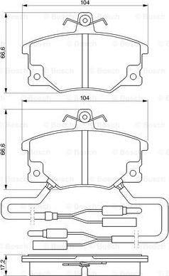 BOSCH 0 986 424 100 - Bremžu uzliku kompl., Disku bremzes autospares.lv