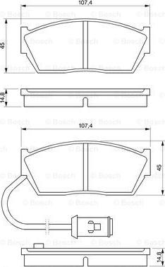 BOSCH 0 986 424 110 - Brake Pad Set, disc brake www.autospares.lv