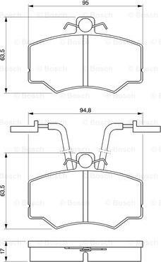 BOSCH 0 986 424 184 - Bremžu uzliku kompl., Disku bremzes www.autospares.lv