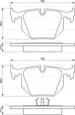 BOSCH 0 986 424 185 - Bremžu uzliku kompl., Disku bremzes www.autospares.lv