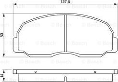 BOSCH 0 986 424 180 - Brake Pad Set, disc brake www.autospares.lv