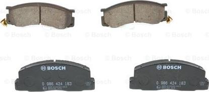 BOSCH 0 986 424 183 - Тормозные колодки, дисковые, комплект www.autospares.lv