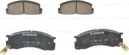 BOSCH 0 986 424 183 - Тормозные колодки, дисковые, комплект www.autospares.lv