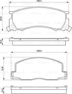 BOSCH 0 986 424 183 - Тормозные колодки, дисковые, комплект www.autospares.lv